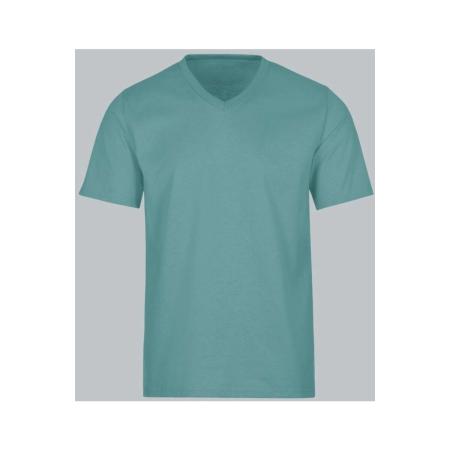 TRIGEMA T-Shirt Henley kraag groen, Effen