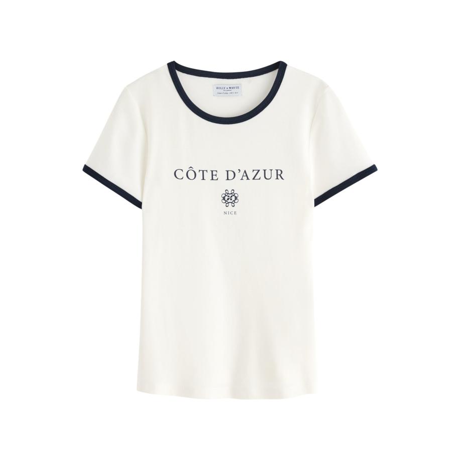 Lindex Lindex Shirt Carla marine / offwhite -
