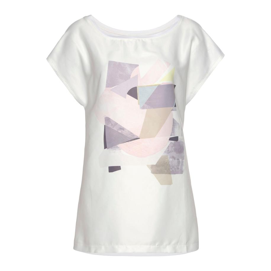 Lascana LASCANA Shirt beige / lila / rosa / wit -