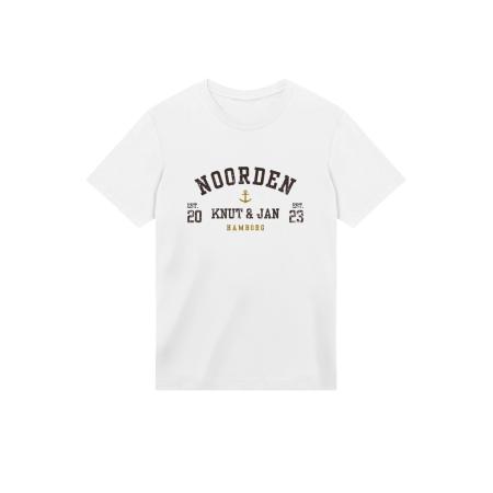 F4NT4STIC F4NT4STIC Shirt Knut & Jan Hamburg Noorden mosterd / zwart / wit