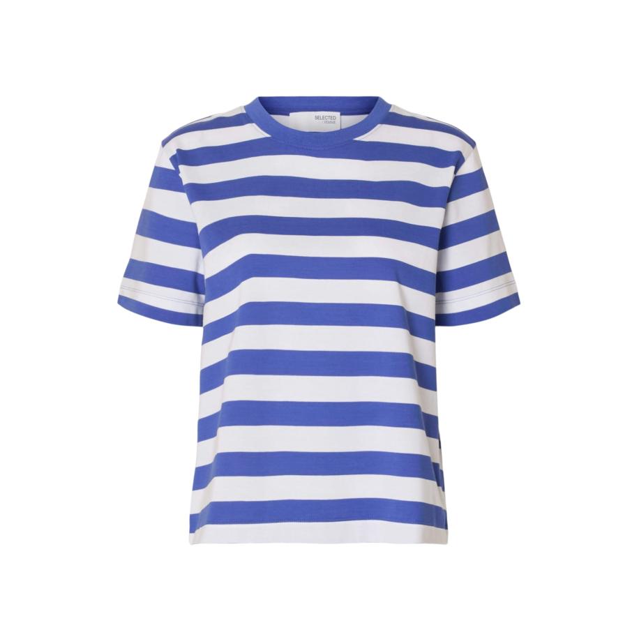 Selected SELECTED Shirt SLFESSENTIAL blauw / wit -