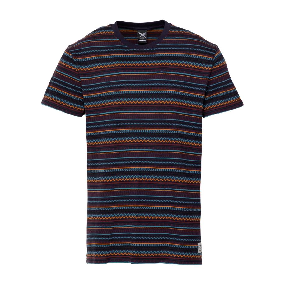 Iriedaily Iriedaily Shirt Chop Chop blauw / donkerblauw / oranje / wijnrood -