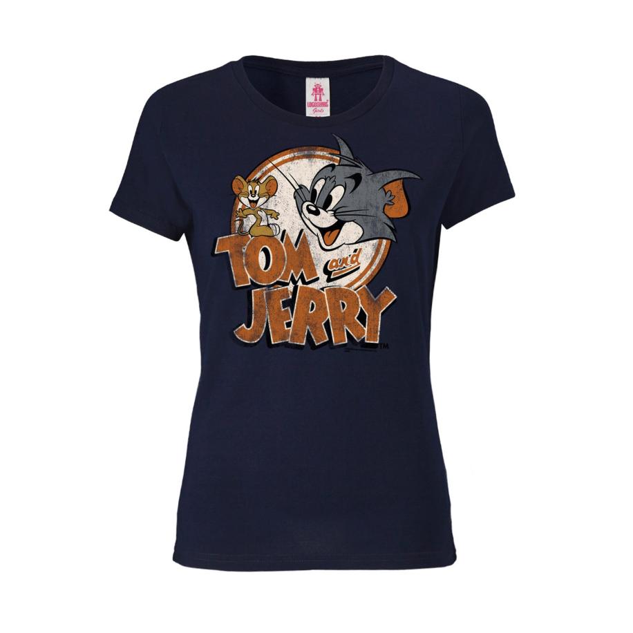 LOGOSHIRT Shirt Tom & Jerry beige / donkerblauw / bruin Blauw