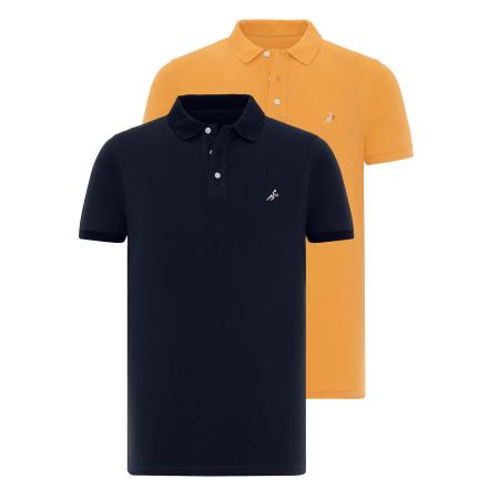 Moxx Paris Moxx Paris Shirt marine / pueblo / lichtoranje / wit