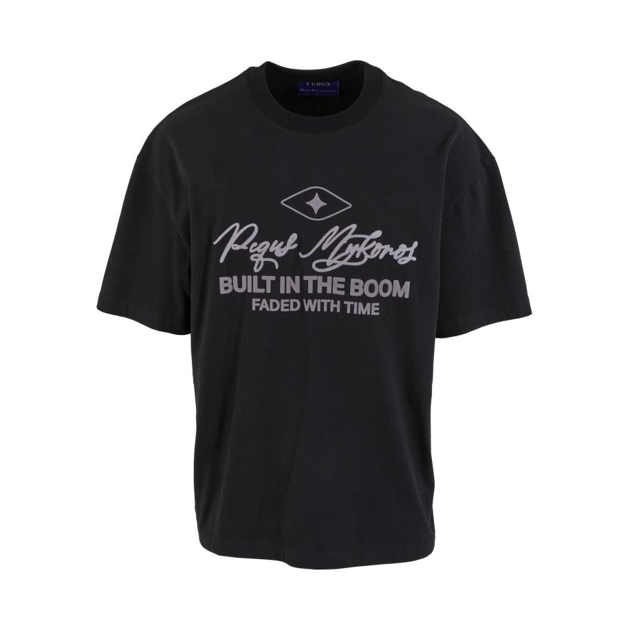 Pequs Pequs Shirt Built in the Boom grijs / zwart -