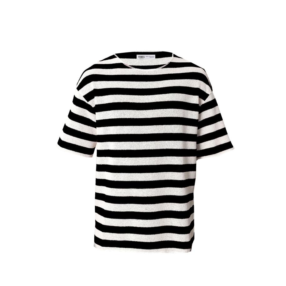 VAMOS CLO VAMOS CLO Shirt zwart / wit -