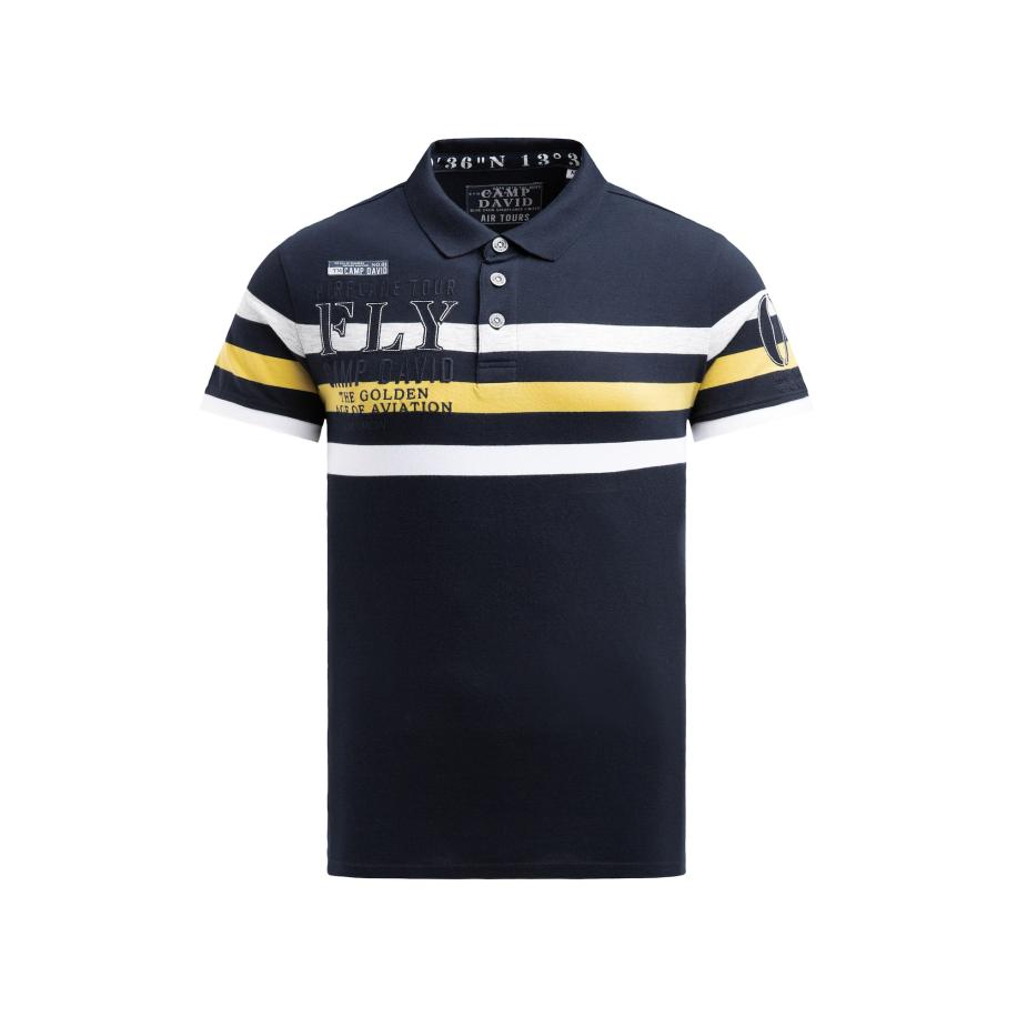 Camp David CAMP DAVID Shirt navy / geel / wit -