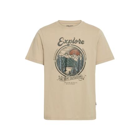 Blend BLEND Shirt BHKEVO taupe / smaragd / zwart / offwhite