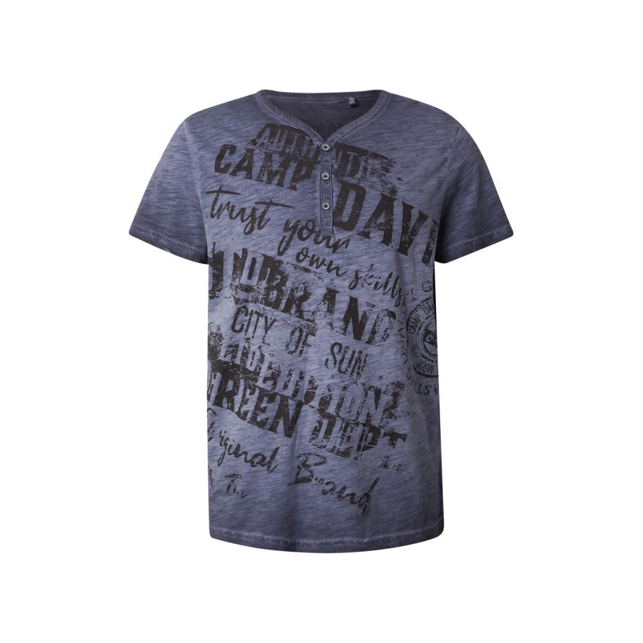 Camp David CAMP DAVID Shirt blauw gemêleerd / zwart -
