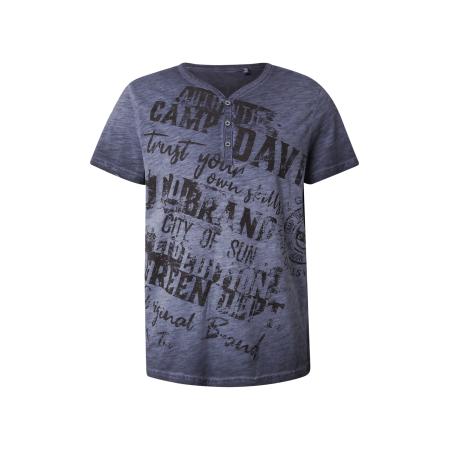 Camp David CAMP DAVID Shirt blauw gemêleerd / zwart