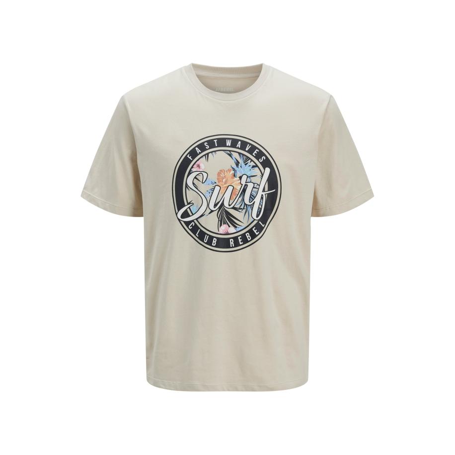 JJ Rebel JJ Rebel Shirt JREBBASTIAN ecru / lichtblauw / zwart / wit -