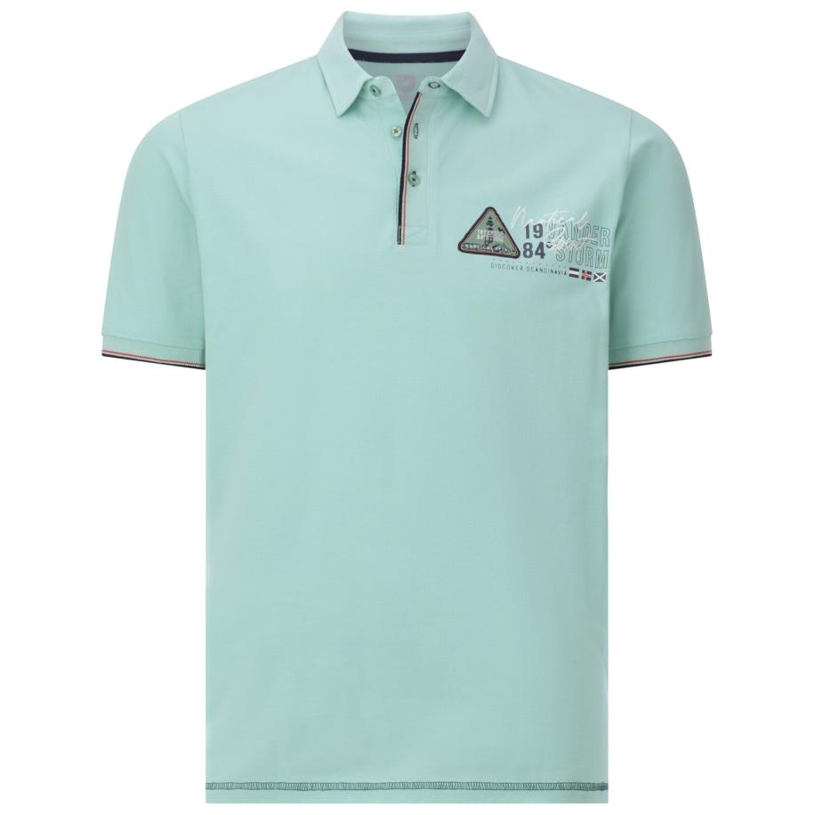 jan vanderstorm Jan Vanderstorm Shirt Knutland aqua / zwart / wit -