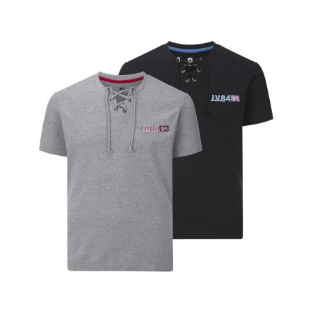 jan vanderstorm Jan Vanderstorm Shirt Mayko grijs / rood / zwart / wit