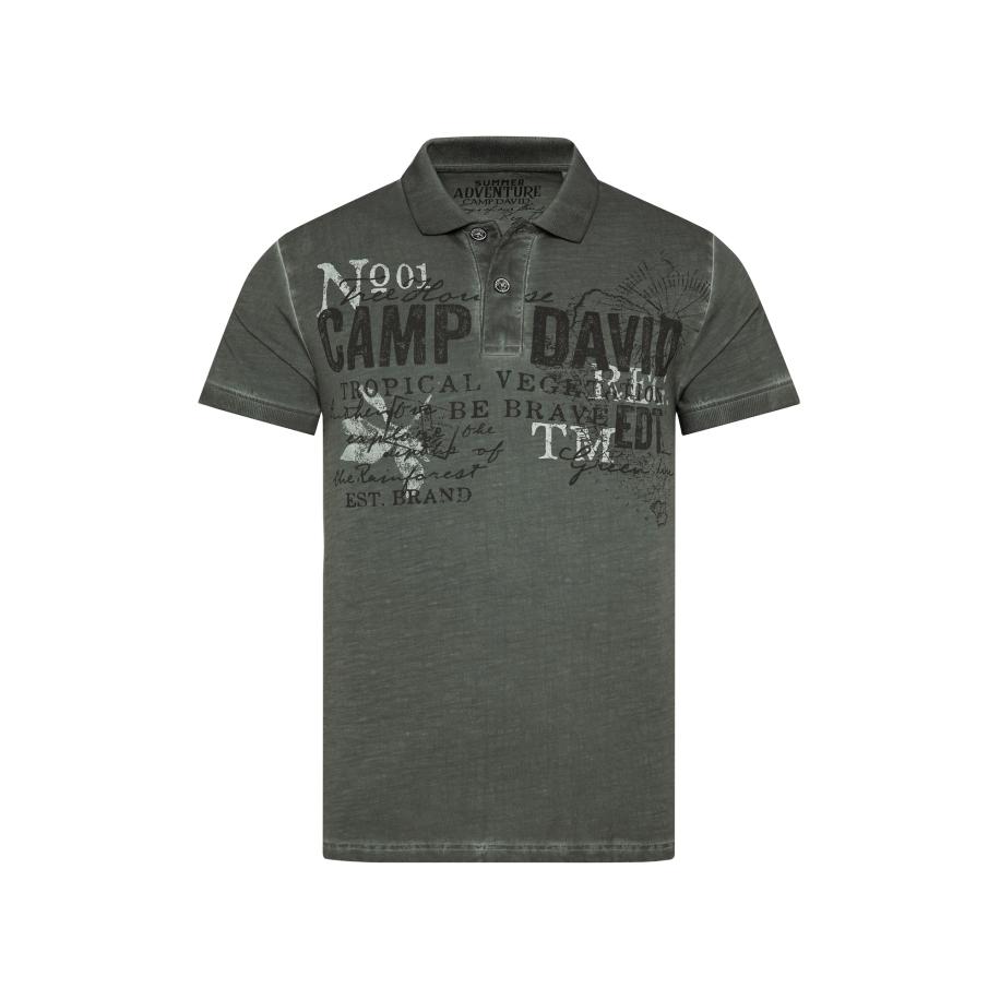 Camp David CAMP DAVID Shirt groen / zwart / wit -