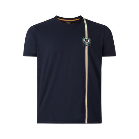 Charles Colby T-Shirt ronde hals donkerblauw, Print