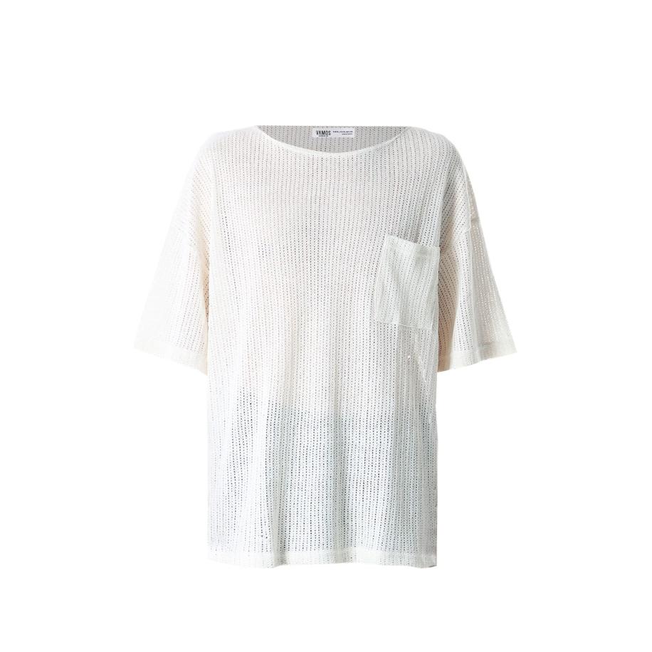 VAMOS CLO Shirt offwhite Wit