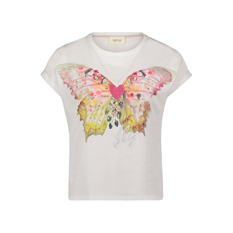 Cartoon Shirt crème / geel / rosa Wit