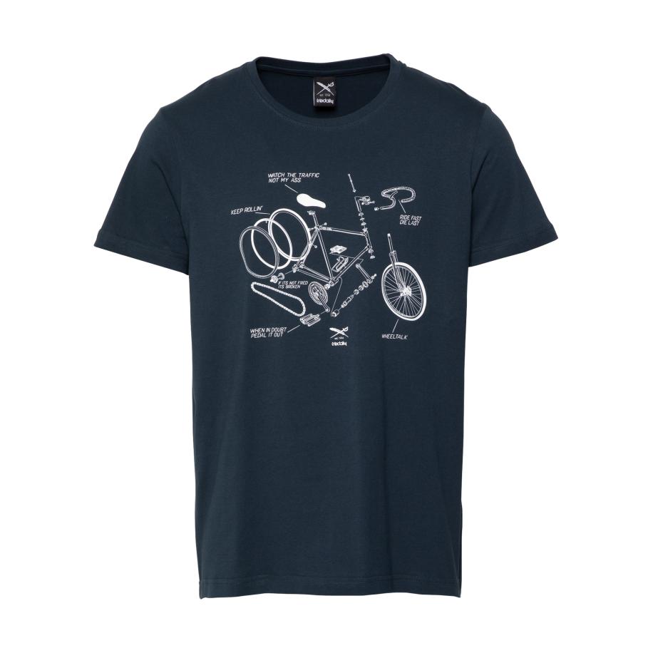 Iriedaily Iriedaily Shirt Bikeplosion nachtblauw / wit -