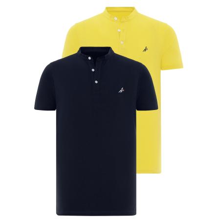 Moxx Paris Moxx Paris Shirt navy / pueblo / lichtgeel / wit