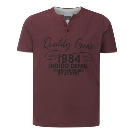 jan vanderstorm Jan Vanderstorm Shirt Nante bordeaux / zwart