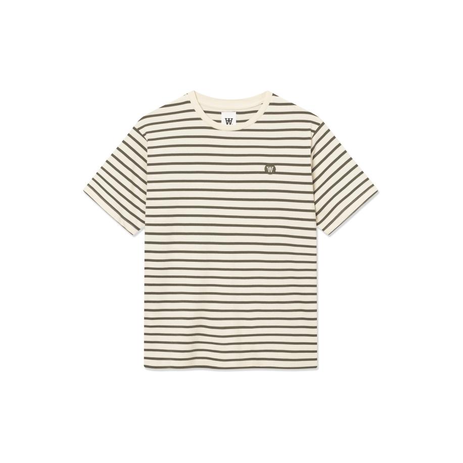 WOOD WOOD Shirt WWAce lichtbeige / olijfgroen Groen