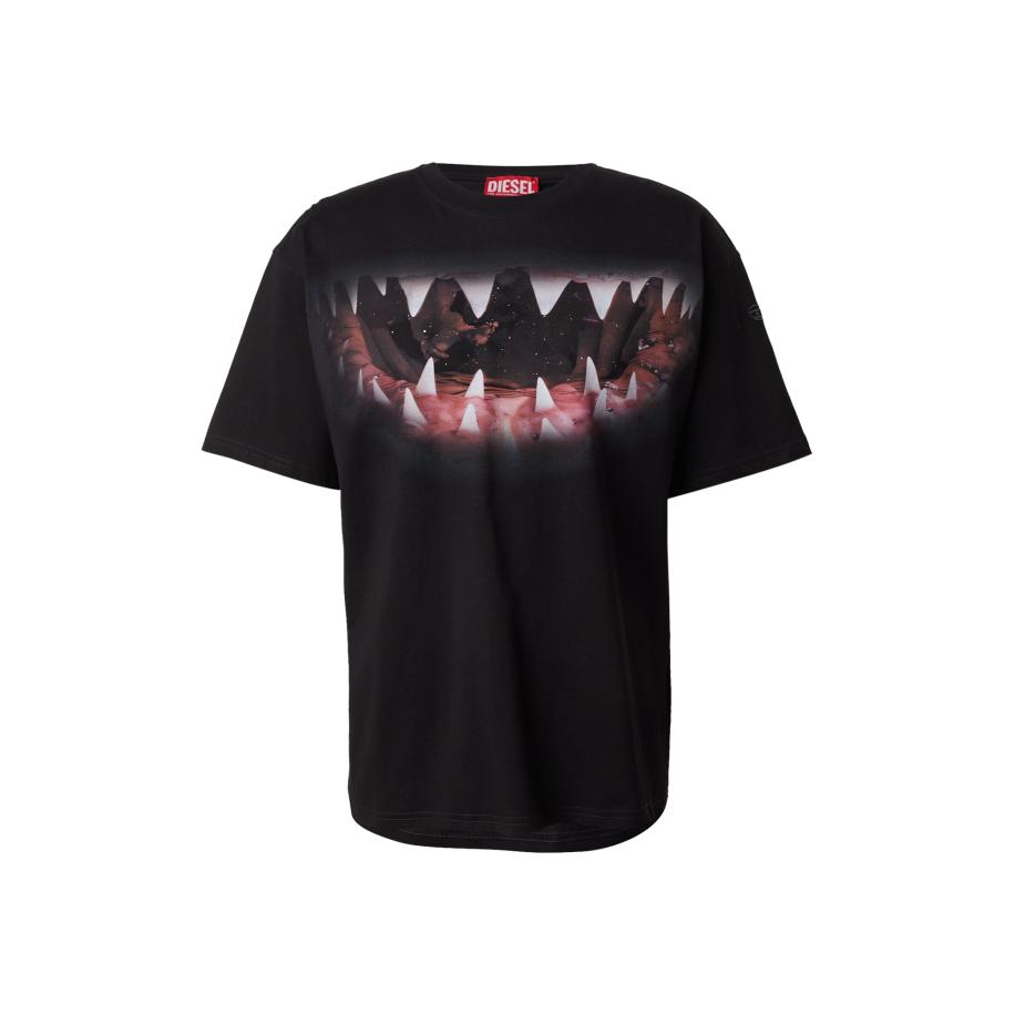 Diesel DIESEL Shirt lichtgrijs / lichtrood / zwart -