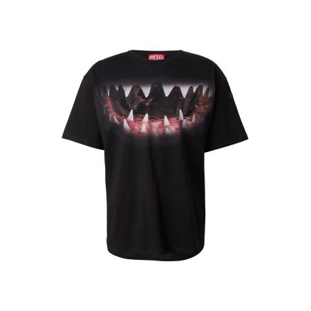 Diesel DIESEL Shirt lichtgrijs / lichtrood / zwart