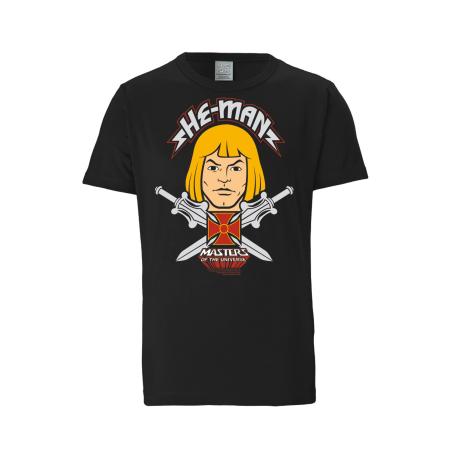 LOGOSHIRT Shirt Masters of the Universe – He-Man geel / rood / zwart