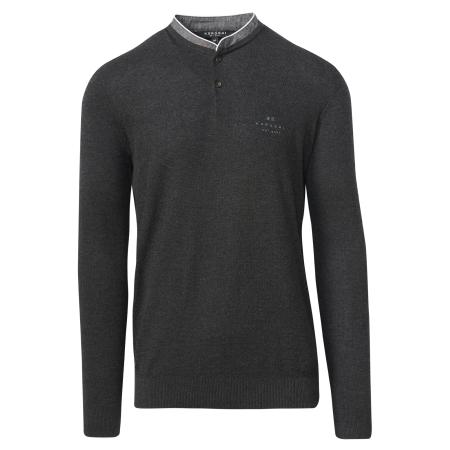 KOROSHI KOROSHI Shirt grijs / antraciet / wit