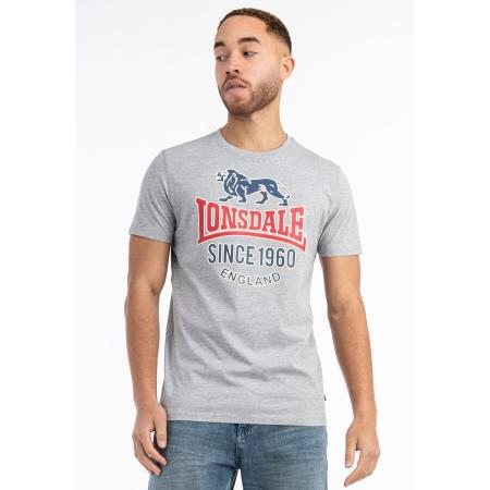 LONSDALE Shirt Gonfirth navy / grijs gemêleerd / rood / grenadine