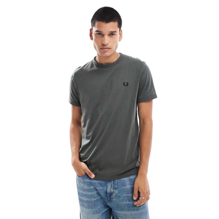 Fred Perry - T-shirt met gekleurd in kakigroen Groen