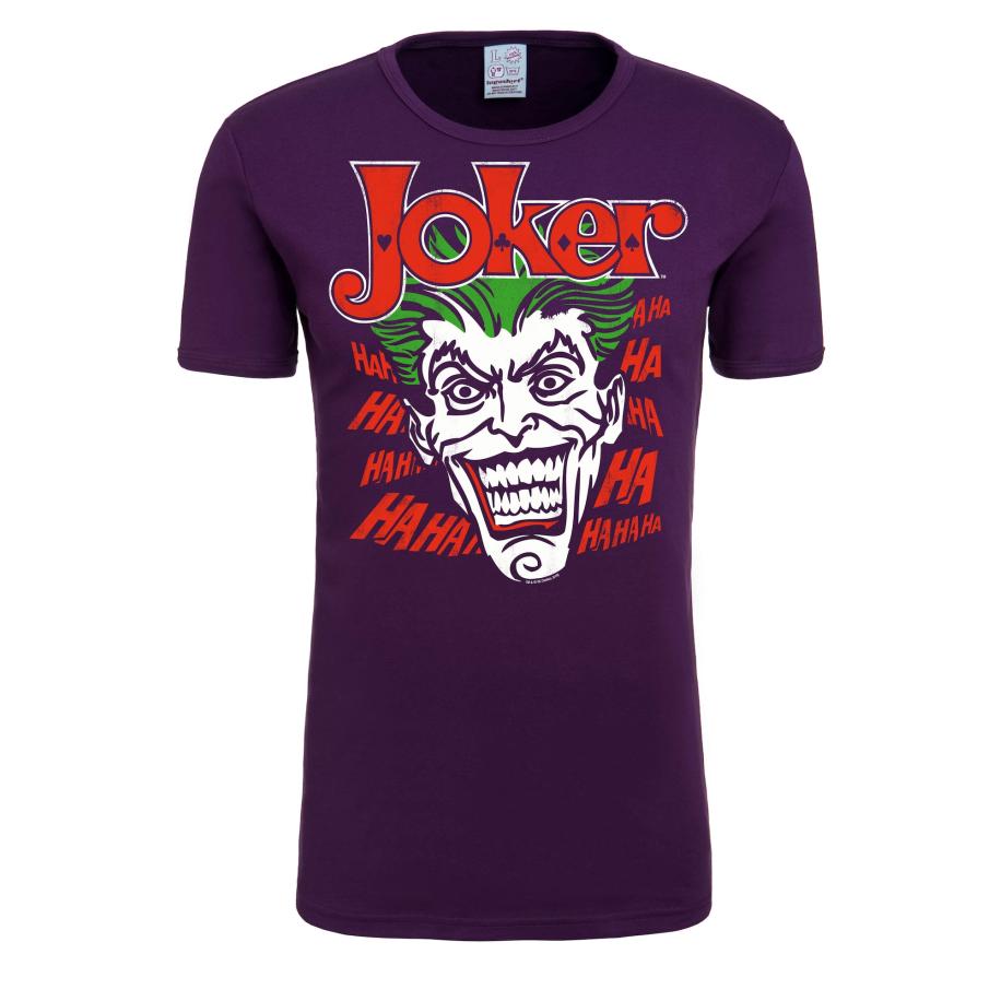 LOGOSHIRT Shirt Joker - Batman groen / aubergine / rood / wit Paars