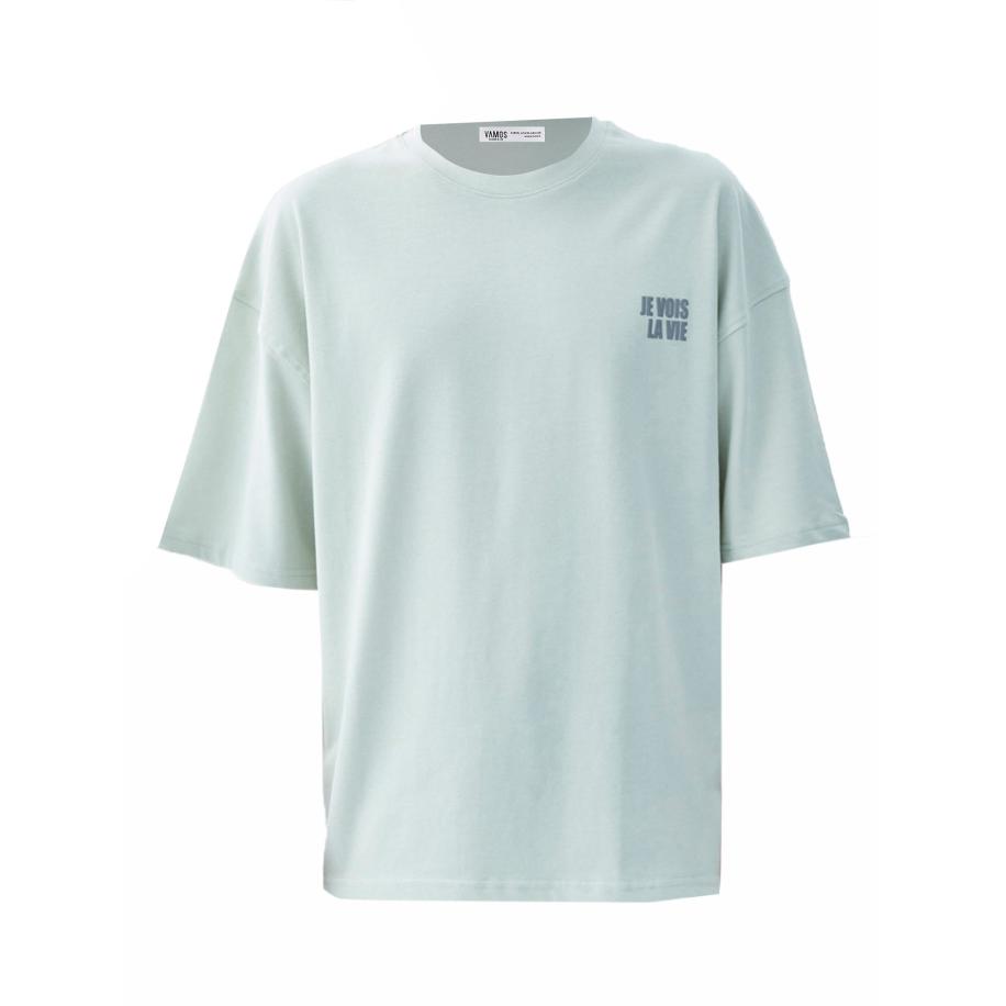 VAMOS CLO Shirt grijs / mintgroen / zwart Groen