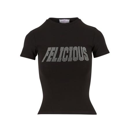 Felicious Shirt zwart / zilver