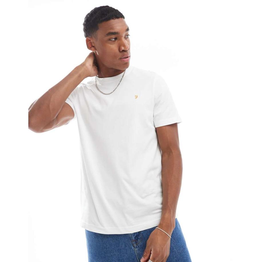 Farah - Danny - T-shirt in wit Wit