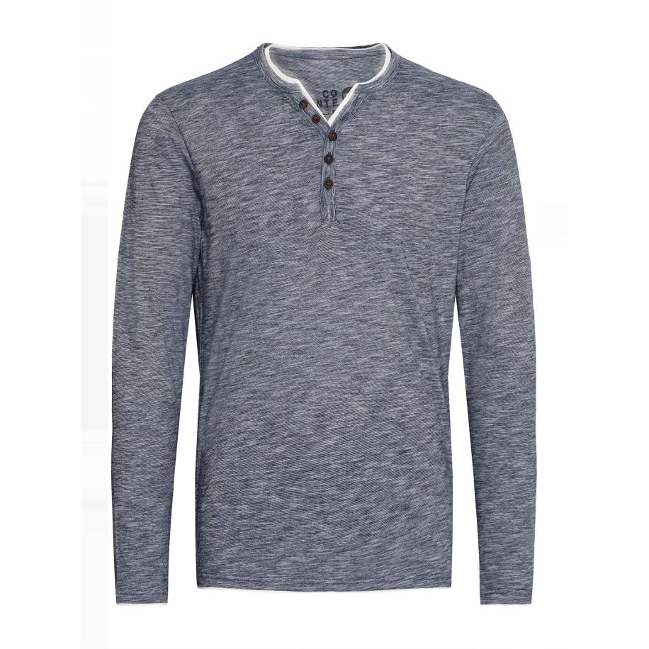 Solid !Solid Shirt Belagos blauw gemêleerd -