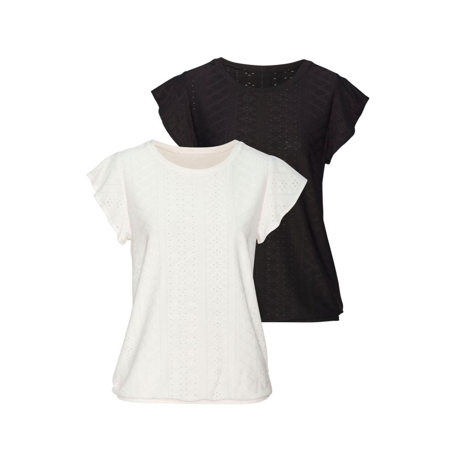 VIVANCE VIVANCE Shirt zwart / wit -