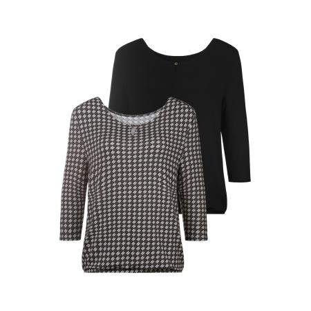 VIVANCE VIVANCE Shirt zwart / wit