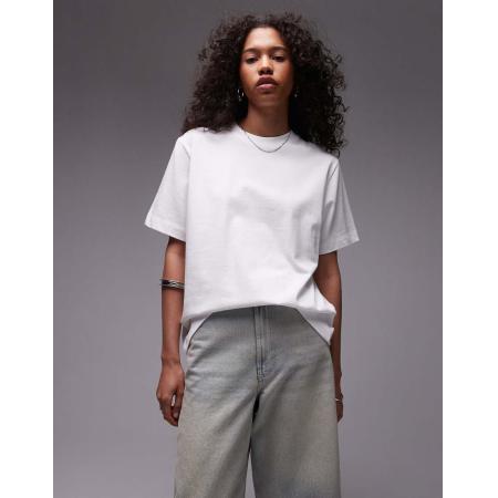 Topshop Premium Eenvoudig T-shirt met korte mouwen in wit
