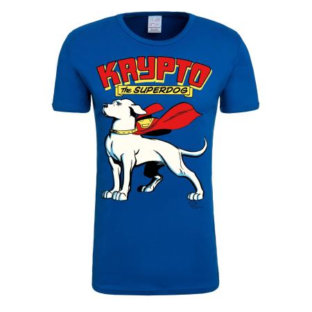 Logoshirt LOGOSHIRT Shirt Krypto the Superdog blauw