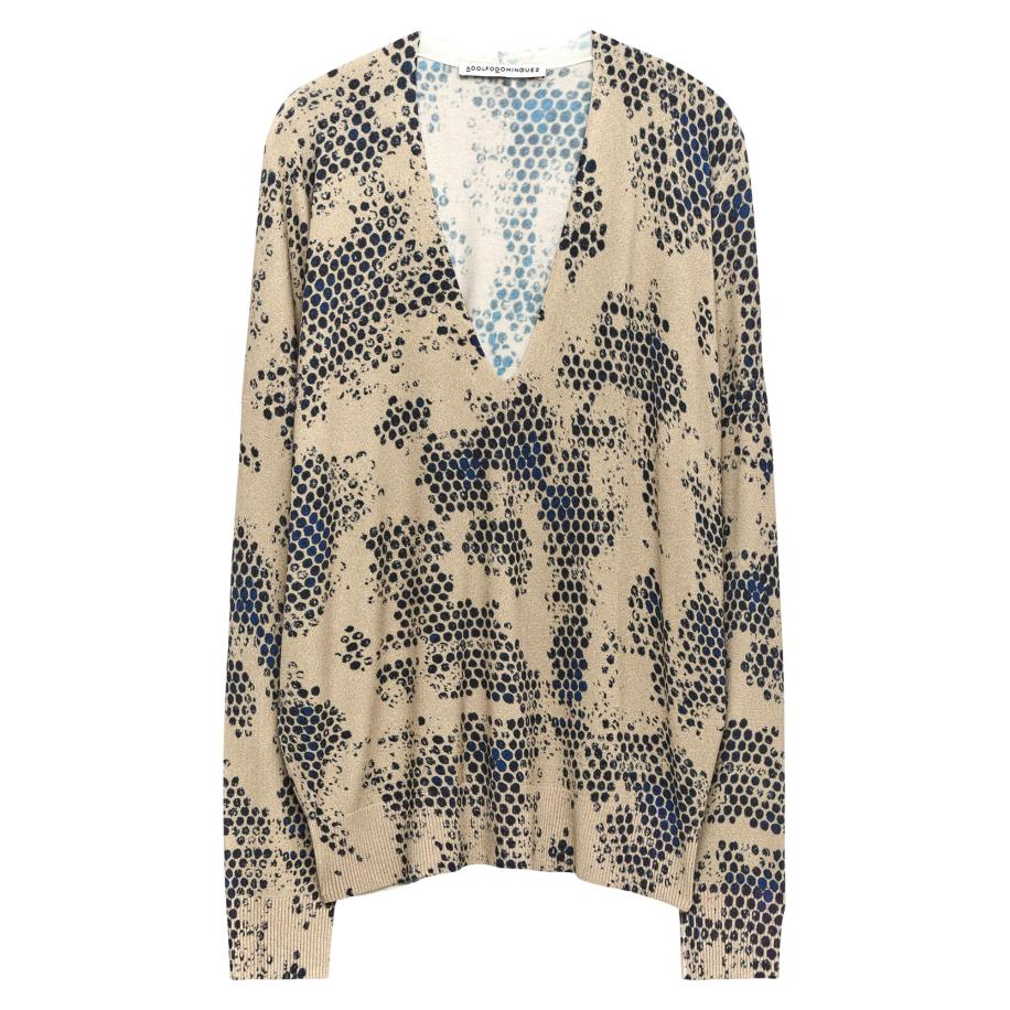 Adolfo Dominguez Shirt beige / zwart Bruin