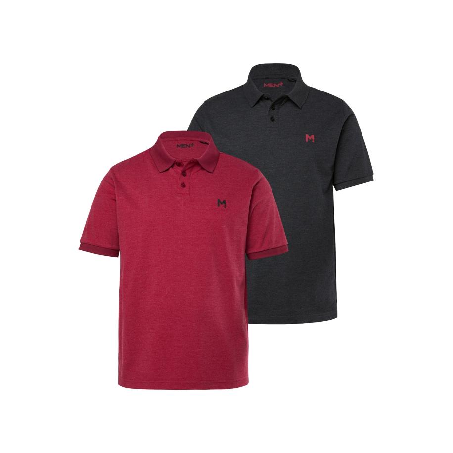 men plus Men Plus Shirt bordeaux / zwart -