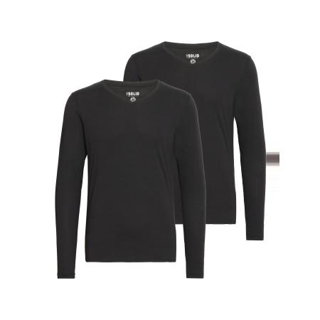 Solid !Solid Shirt Basil zwart