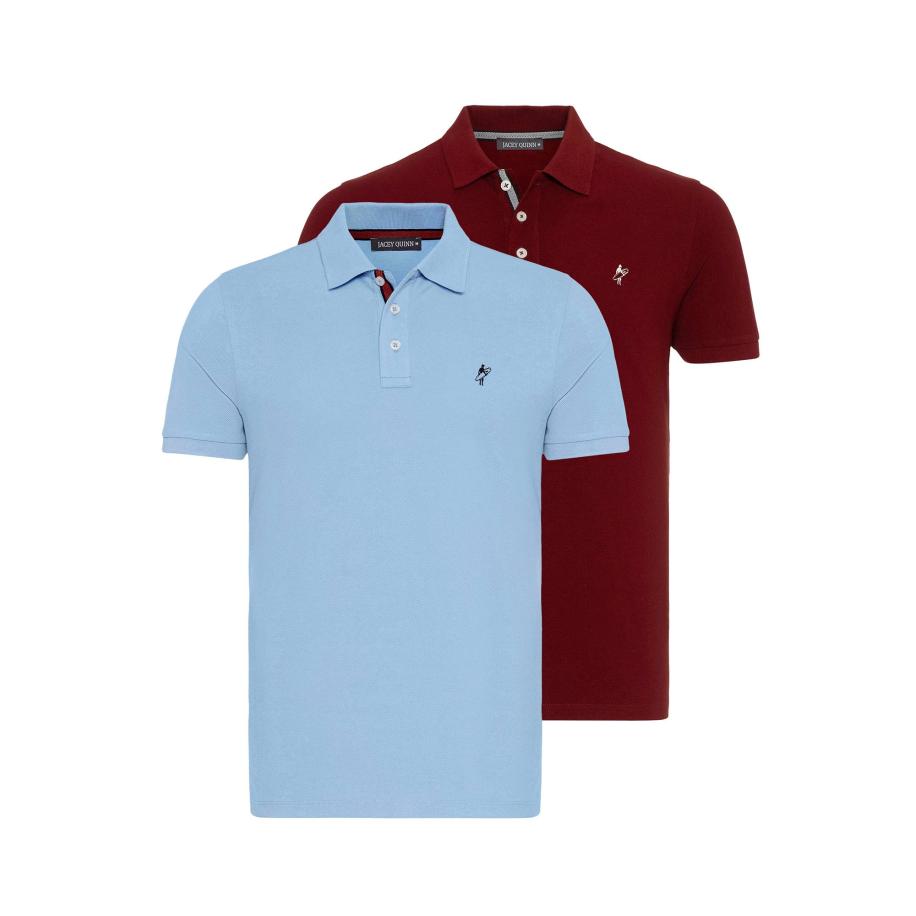 Jacey Quinn Jacey Quinn Shirt blauw / wijnrood / wit -