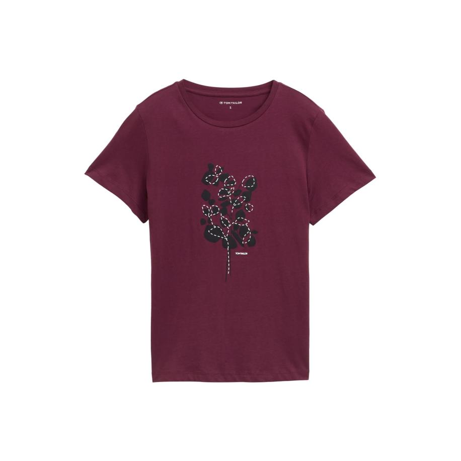 Tom Tailor TOM TAILOR Shirt bordeaux / zwart / offwhite -