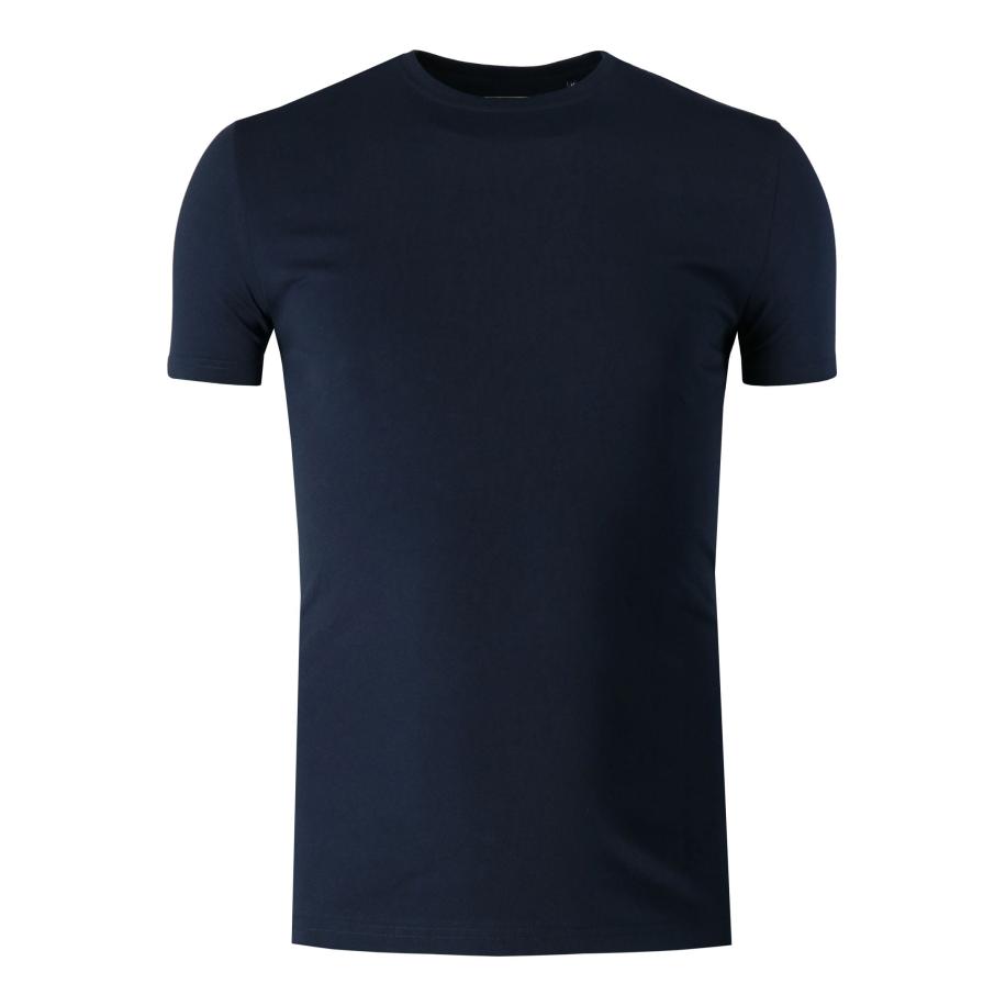 Marvelis Casual T-Shirt ronde hals marine, Effen Blauw
