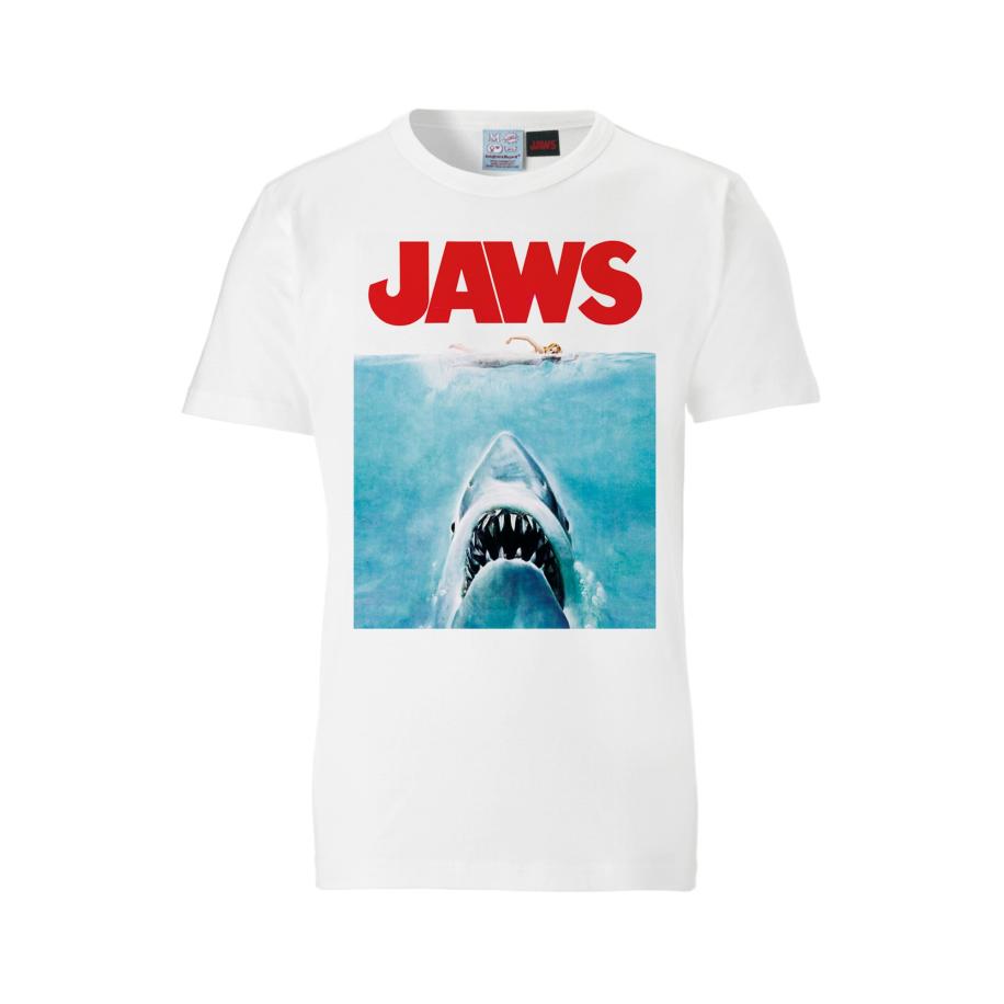 LOGOSHIRT Shirt Jaws - Der weisse Hai offwhite Wit