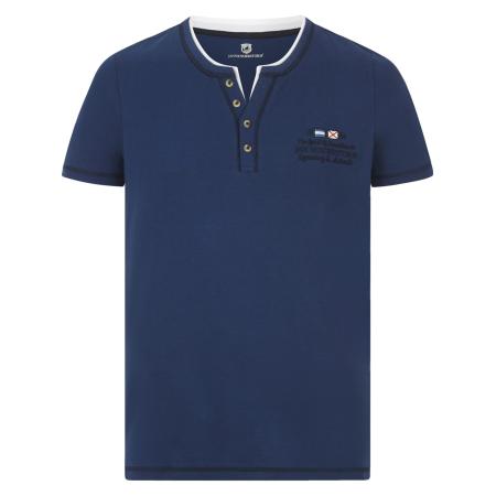 jan vanderstorm Jan Vanderstorm Shirt Haftor navy / zwart / wit