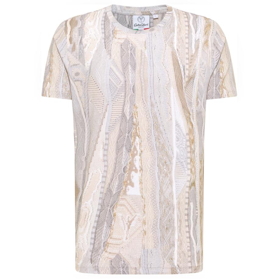 carlo colucci Carlo Colucci Shirt Egon beige / wit -