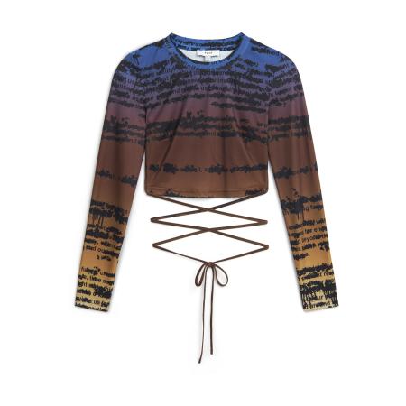 Twist Twist Shirt blauw gemêleerd / bruin